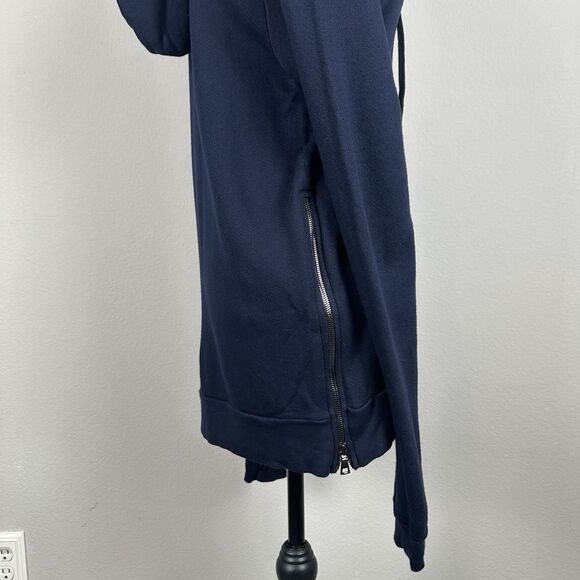 Cotton Citizen Jacket Mens Small Navy Blue Quarter Zip Hooded Side Zippers - Picture 8 of 14